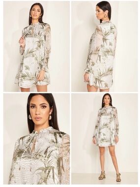 Ted Baker
Glimmah Tie Neck Leaf Print Dress Ted Size 5 US Size 12
